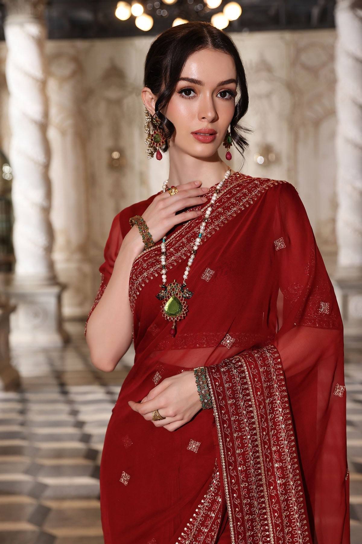 Chinyere | Formal Wedding Exclusive | SOHA B SARI (AA5343) by Maria Faisal - Registered Vendor of : Chinyere - type : Ladies Clothes - 100% original wedding dresses