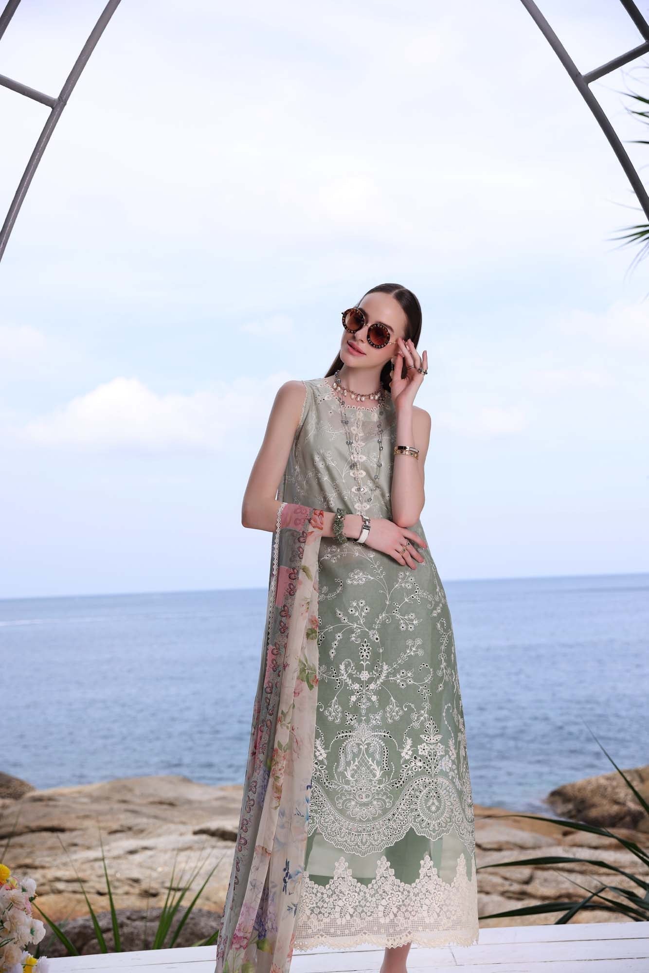Noor by Saadia Asad | Luxe Printkari | D1-A - Luxury Dress - available at Maria Faisal in UK and USA.