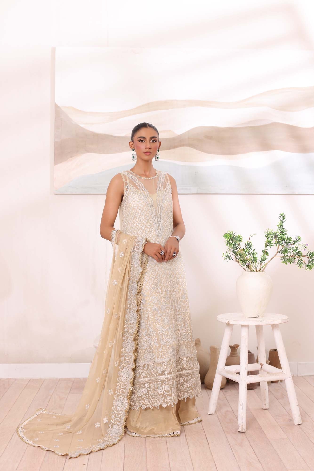 Noor by Saadia Asad | Noor Chiffon De Luxe | D1 - Wedding Dress - Maria Faisal