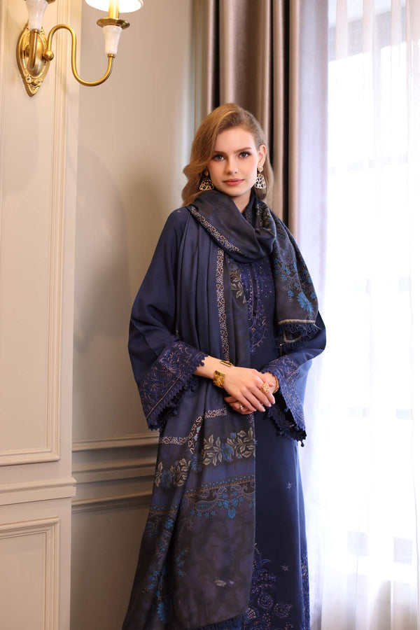 Noor by Saadia Asad | Winter Embroidered Printkhaas 25 | D7 - B - Luxury Dress - available at Maria Faisal in UK and USA.