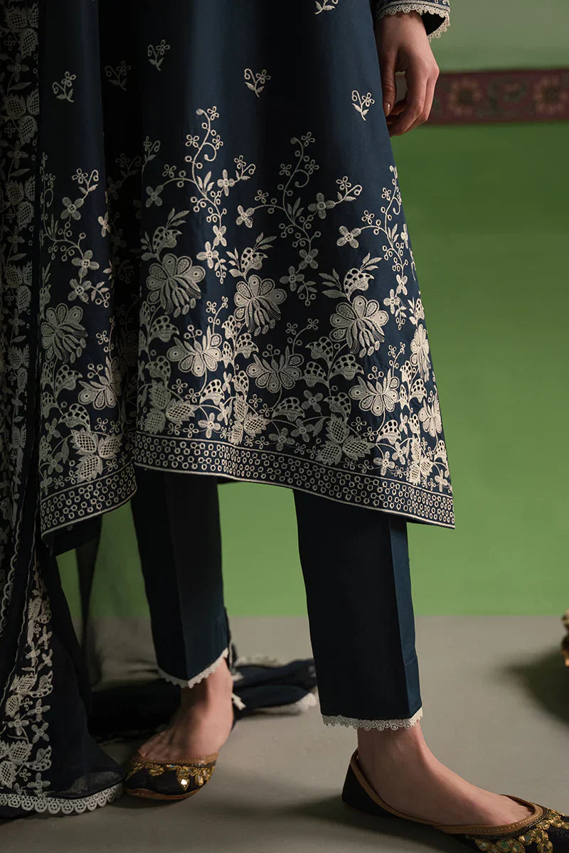 Cross Stitch | Chikankari Lawn | INSIGNIA BLUE - Ladies Clothes - Maria Faisal