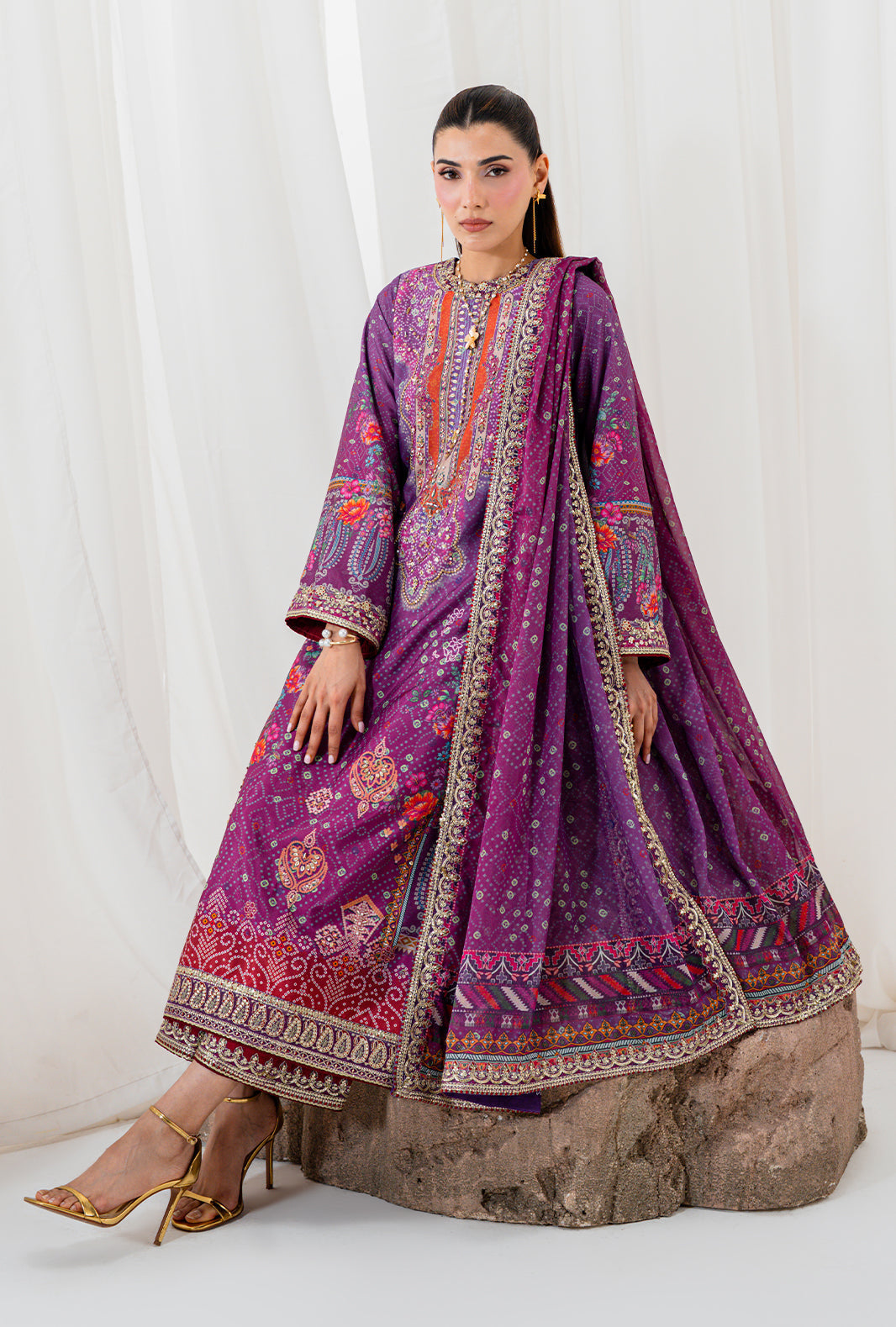 AJR Couture | Luxe Silk 26 | Solis - Luxury Dress - available at Maria Faisal in UK and USA.