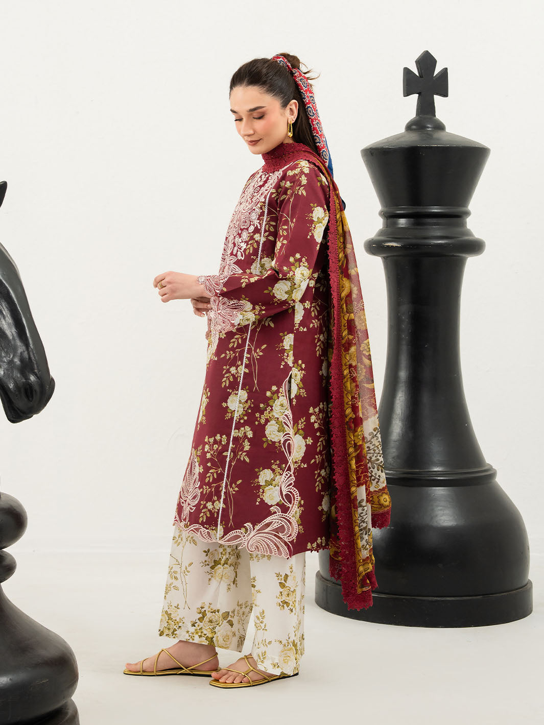 Mahnur | Anaya Lawn | ANA-012 - Luxury Dress - available at Maria Faisal in UK and USA.