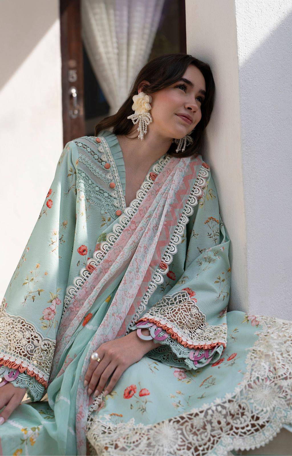 AJR Couture | Printakari Lawn 25 | Aqua by Maria Faisal - Registered Vendor of : AJR Couture - type : Ladies Clothes - 100% original wedding dresses