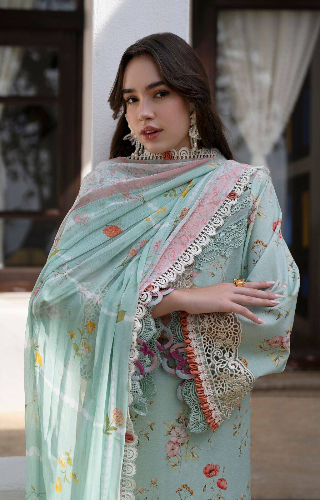AJR Couture | Printakari Lawn 25 | Aqua by Maria Faisal - Registered Vendor of : AJR Couture - type : Ladies Clothes - 100% original wedding dresses