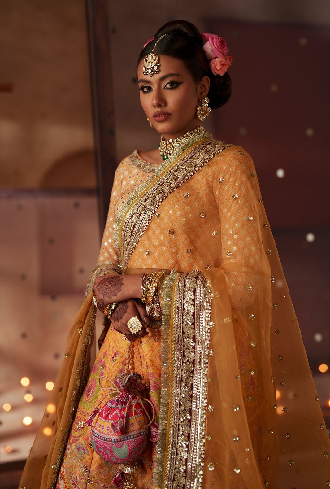 AJR Couture | Meharma The Silk Edit | Aab-E-Zar - Formal Dress - available at Maria Faisal in UK and USA.