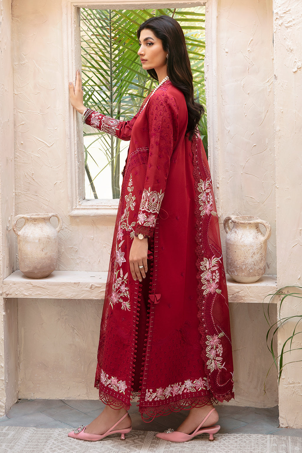 Afrozeh | Cascade Luxury Lawn 24 | Emery - Designer Suit - Maria Faisal