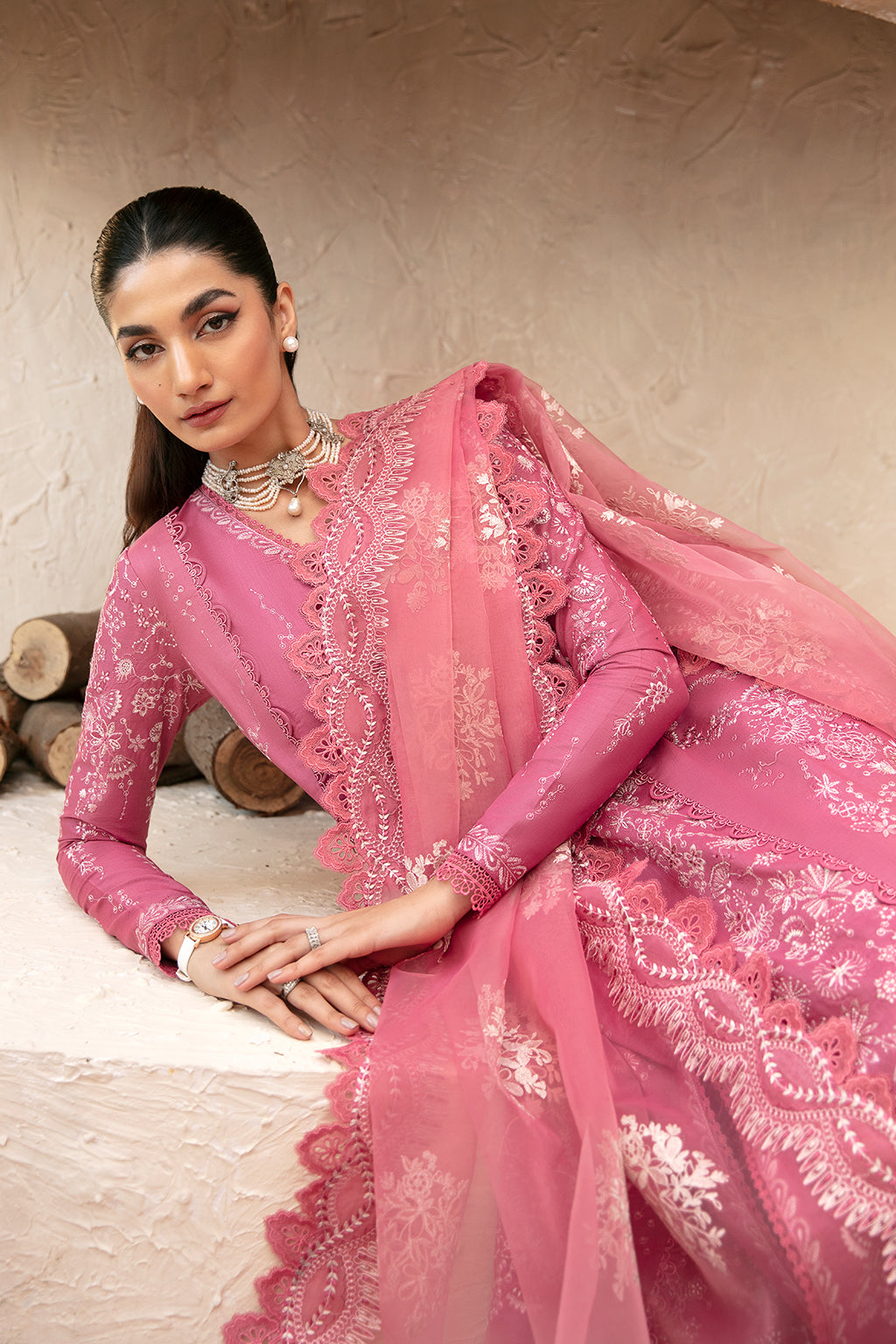 Afrozeh | Cascade Luxury Lawn 24 | Aurelia - Designer Suit - Maria Faisal