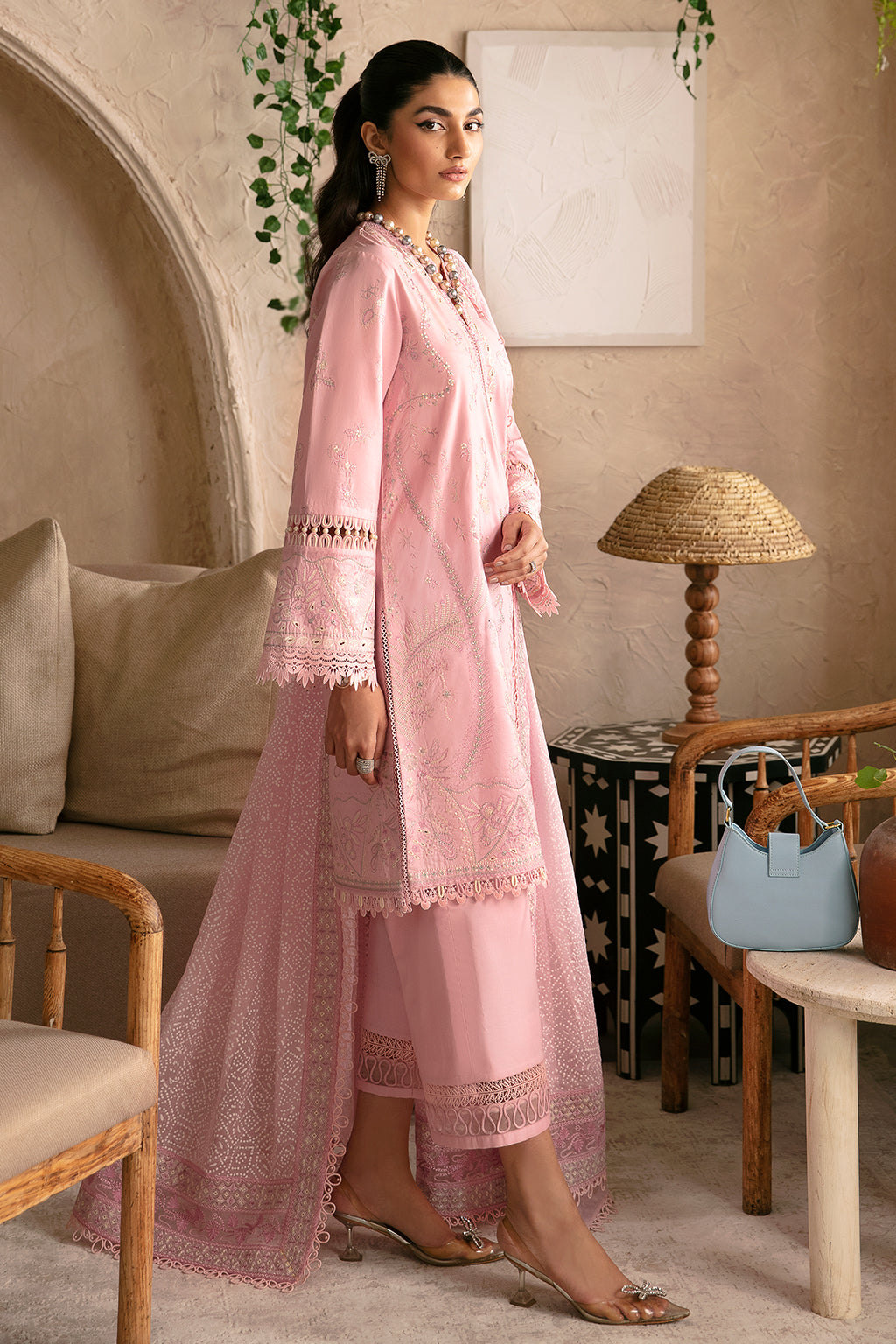 Afrozeh | Cascade Luxury Lawn 24 | Ella - Designer Suit - Maria Faisal