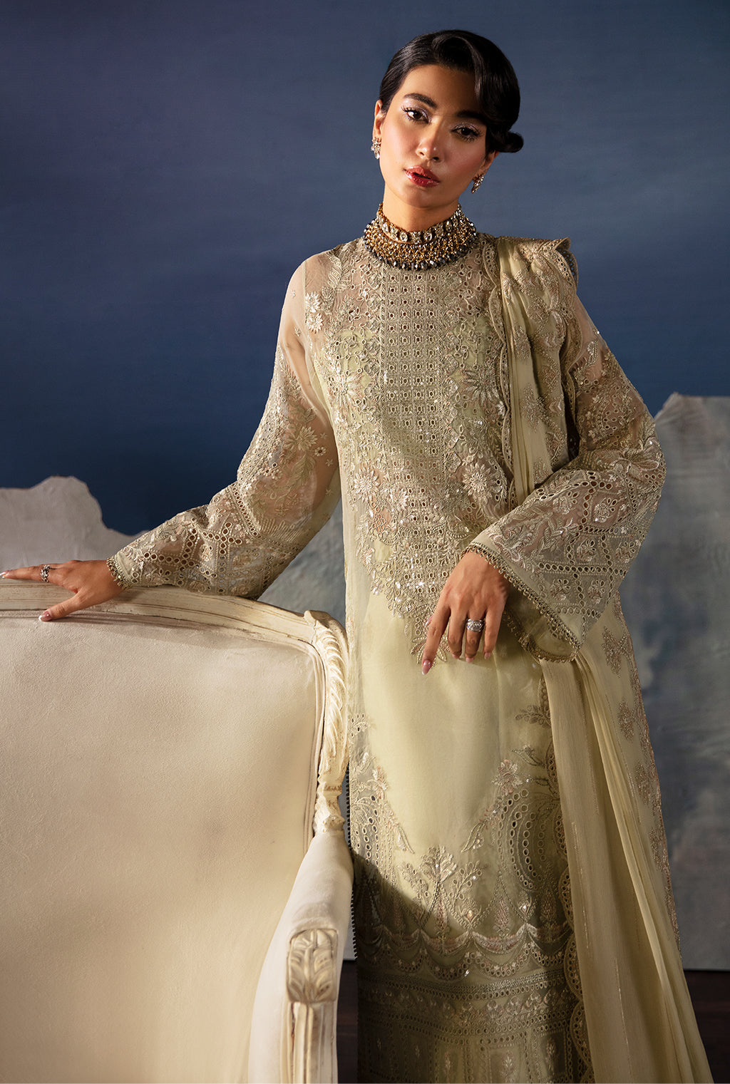 Afrozeh | La Fuchsia Festive 24 | Zelena - Pakistani Dress - Maria Faisal