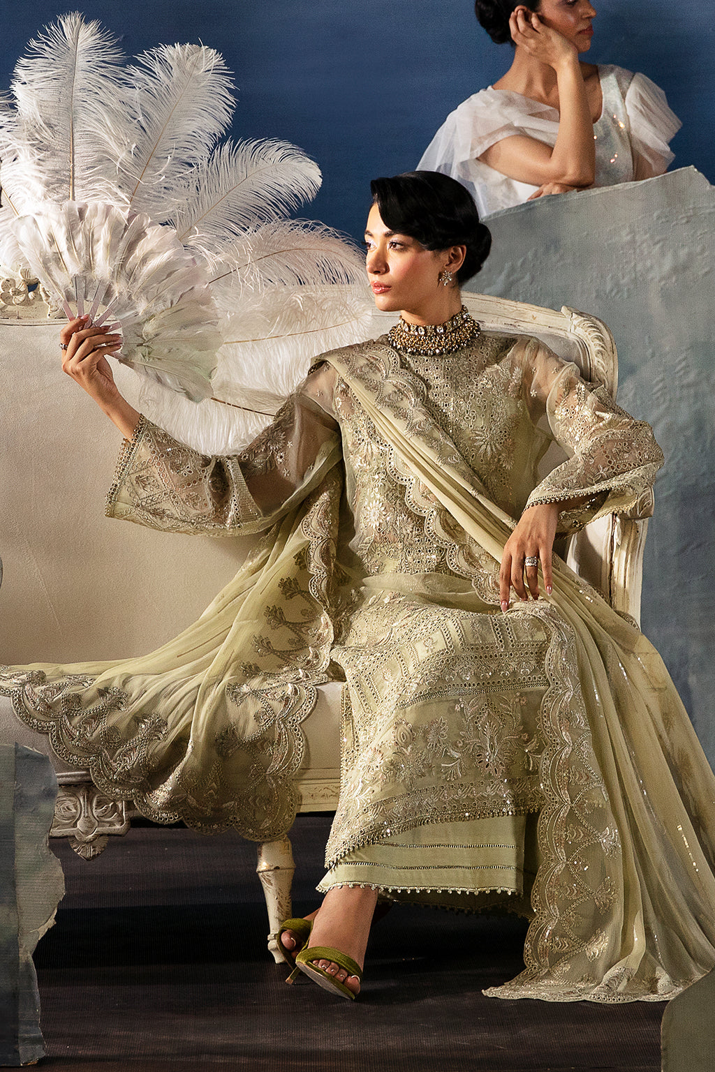 Afrozeh | La Fuchsia Festive 24 | Zelena - Pakistani Dress - Maria Faisal