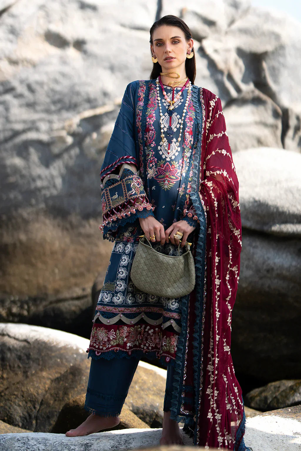 AJR Couture | Alif Signature Luxury Lawn 24 | Ayra - Pakistani Designer Dress - Maria Faisal