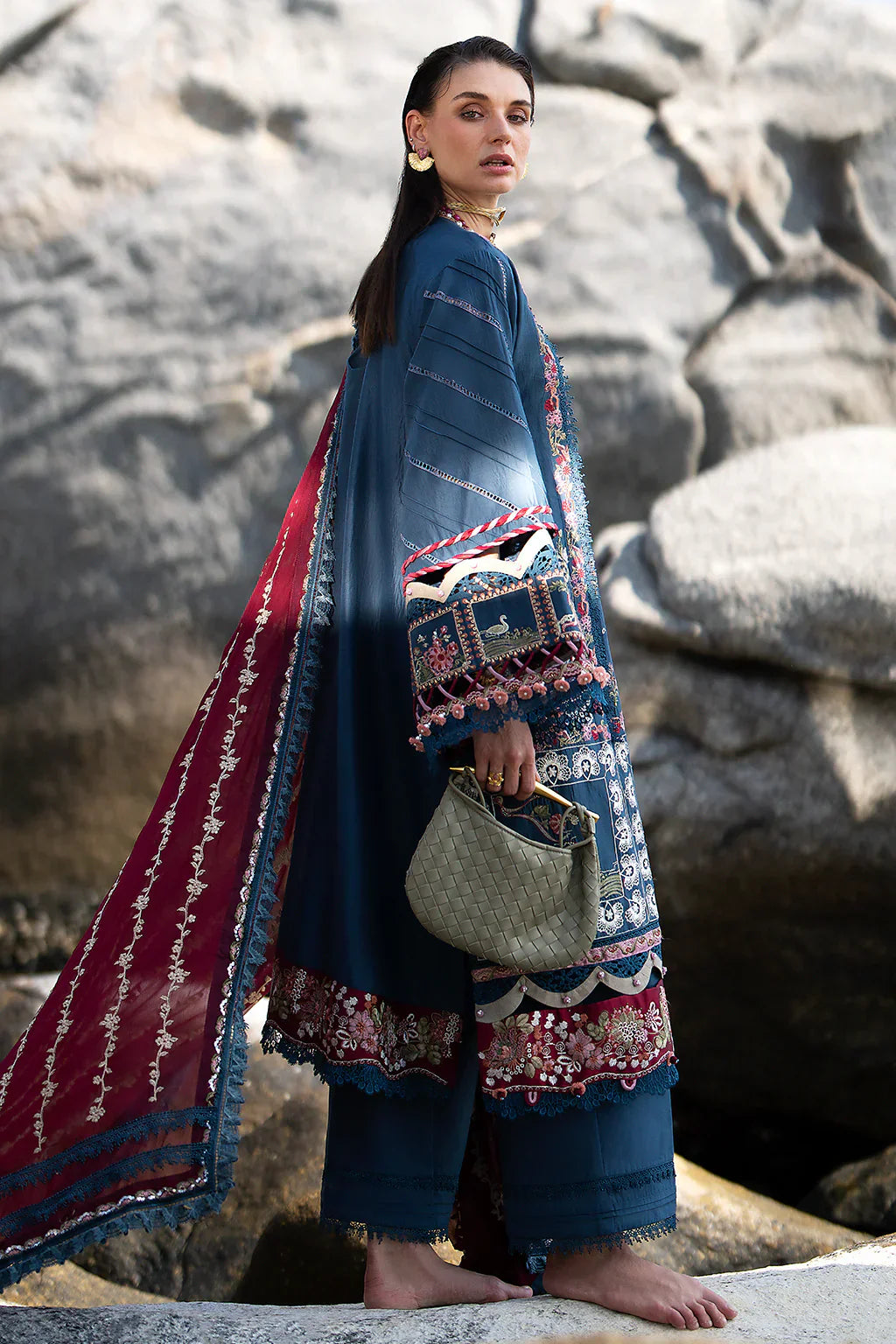 AJR Couture | Alif Signature Luxury Lawn 24 | Ayra - Pakistani Designer Dress - Maria Faisal