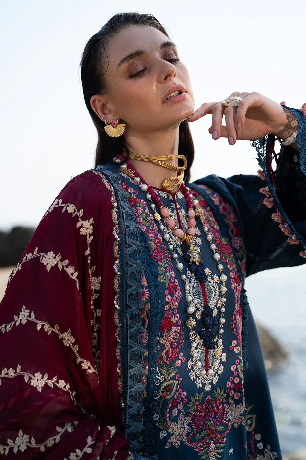 AJR Couture | Alif Signature Luxury Lawn 24 | Ayra - Pakistani Designer Dress - Maria Faisal