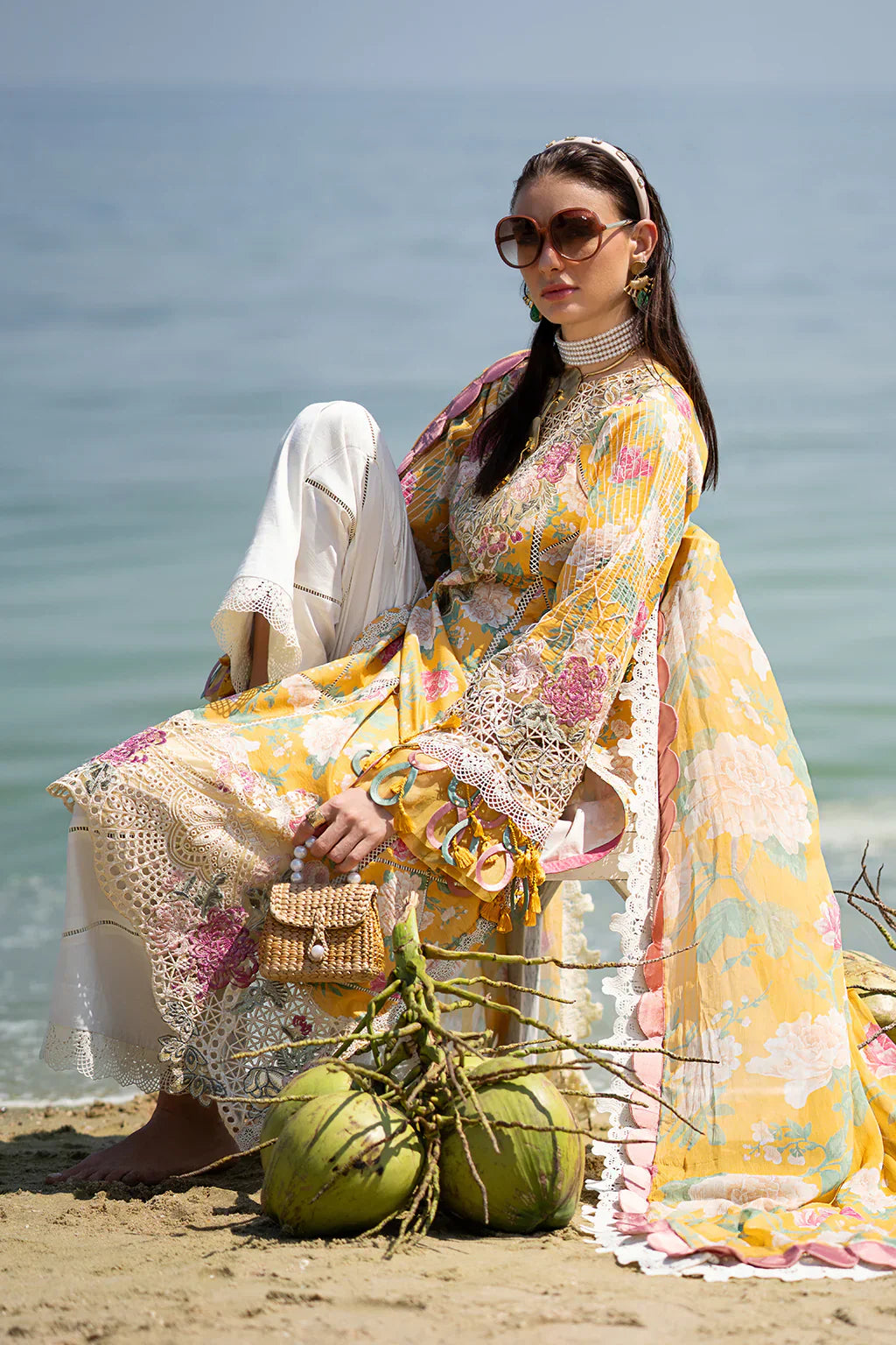 AJR Couture | Alif Signature Luxury Lawn 24 | Sunlit - Pakistani Designer Dress - Maria Faisal