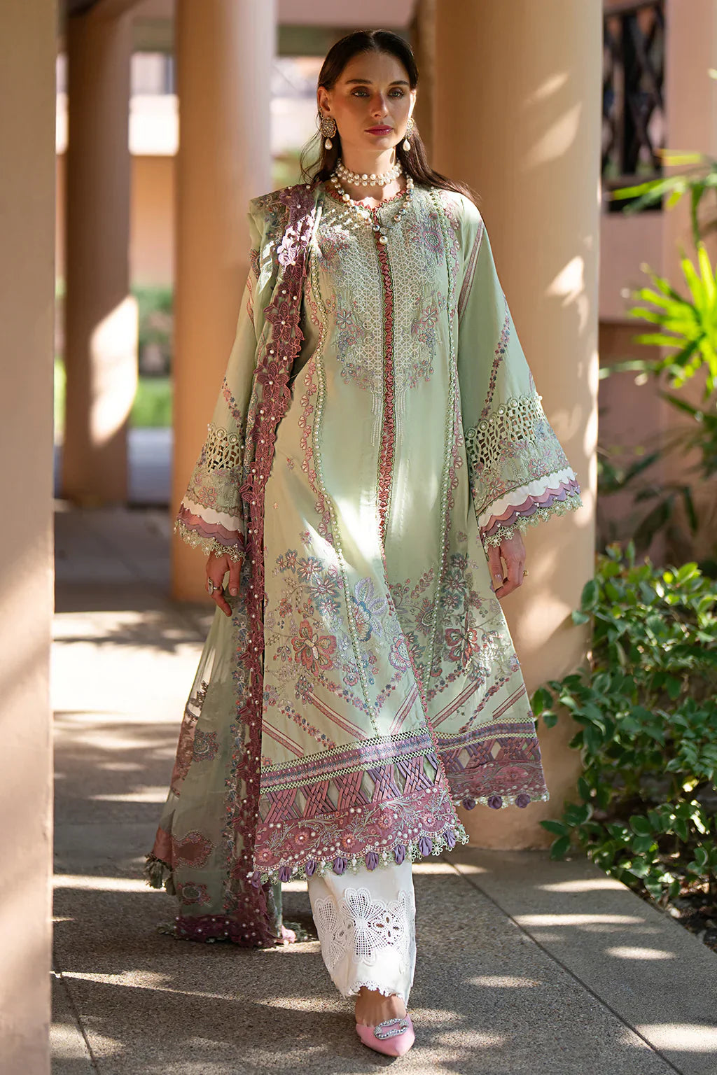 AJR Couture | Alif Signature Luxury Lawn 24 | Aura - Pakistani Designer Dress - Maria Faisal