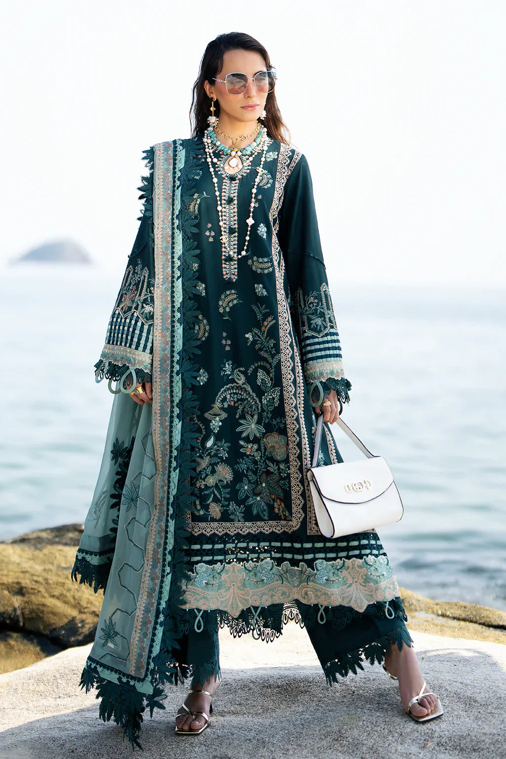AJR Couture | Alif Signature Luxury Lawn 24 | Celia - Pakistani Designer Dress - Maria Faisal