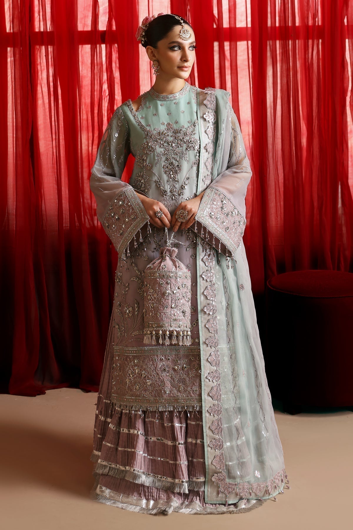 Alizeh | Reena Wedding Formals | AF-HM-4023-AMANI - Designer Dress with Intricate embroidery and embellishments. Shop elegent wedding dress at Maria Faisal.