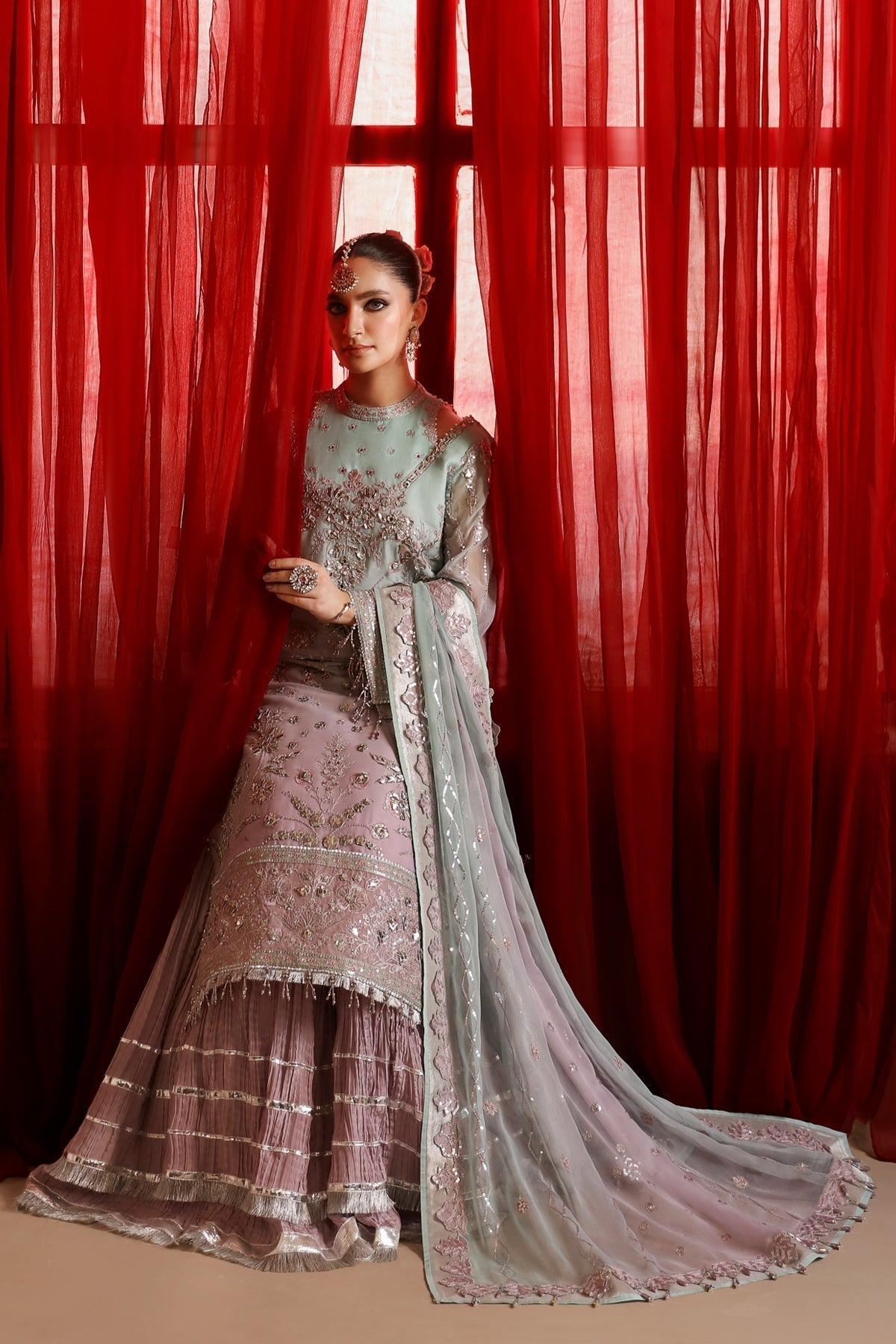 Alizeh | Reena Wedding Formals | AF-HM-4023-AMANI - Designer Dress with Intricate embroidery and embellishments. Shop elegent wedding dress at Maria Faisal.