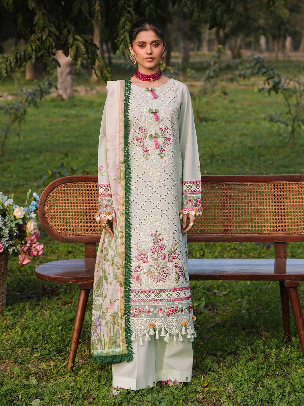Mahnur | Dahlia Luxury Lawn 25 | Ana by Maria Faisal - Registered Vendor of : Mahnur - type : Ladies Clothes - 100% original wedding dresses