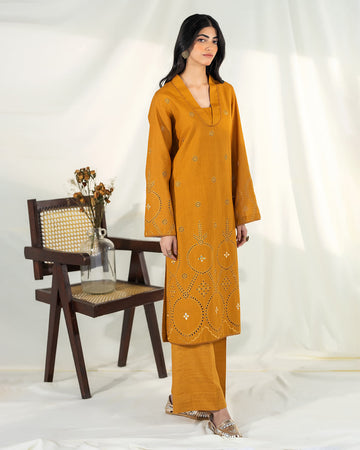 Zevk | Winter Flavour | MOSAMBI - Designer Dress with Intricate embroidery and embellishments. Shop elegent wedding dress at Maria Faisal.