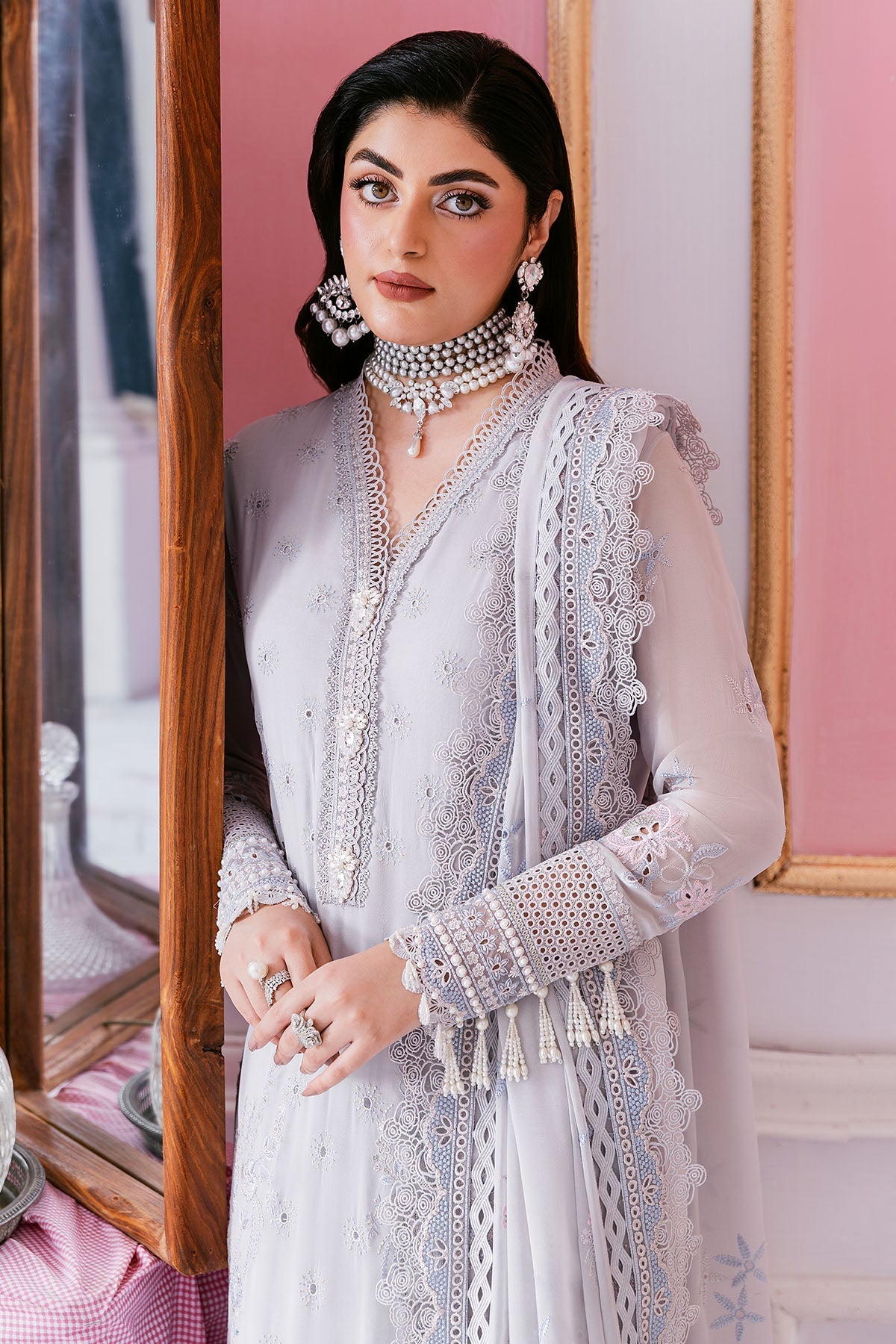 Imrozia Premium | Luxe Serene 25 |S-1091 STONE - Ladies Clothes - Maria Faisal