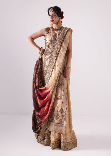 Laj | Elaheh Formals | XENIA - Designer Dress with Intricate embroidery and embellishments. Shop elegent wedding dress at Maria Faisal.