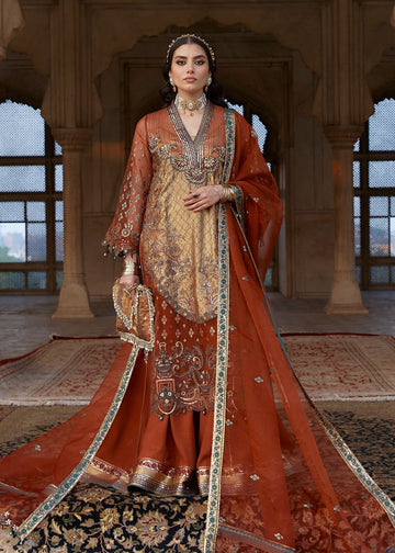Laj | Hath Kahani Luxury Formals 24 | SHAHRANI - Designer Dress with Intricate embroidery and embellishments. Shop elegent wedding dress at Maria Faisal.