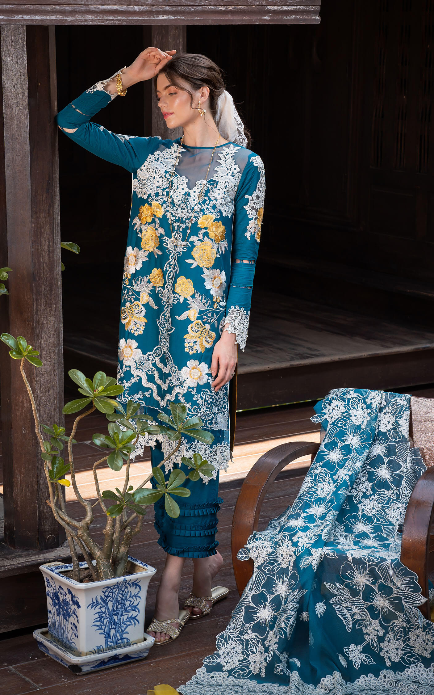 Asifa and Nabeel | Rosemary Ruffles 24 | Flora - Pakistani Dress - Maria Faisal