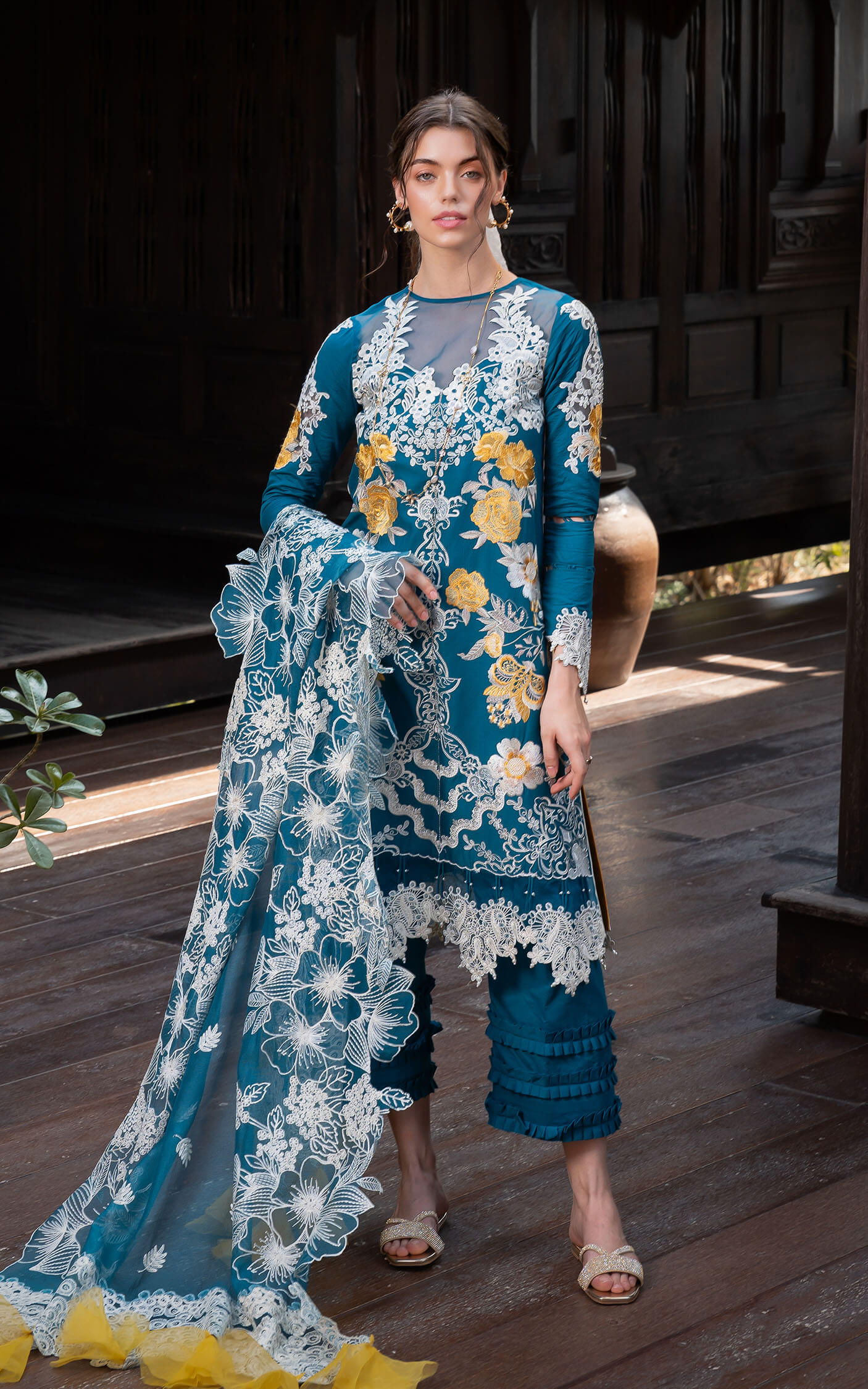 Asifa and Nabeel | Rosemary Ruffles 24 | Flora - Pakistani Dress - Maria Faisal