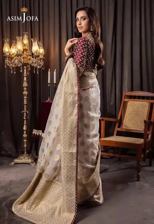 Asim Jofa | Bekhudi Luxury Chiffon 23 | AJBK-04 by Maria Faisal - Registered Vendor of : Asim Jofa - type : Pakistani Dress - 100% original wedding dresses