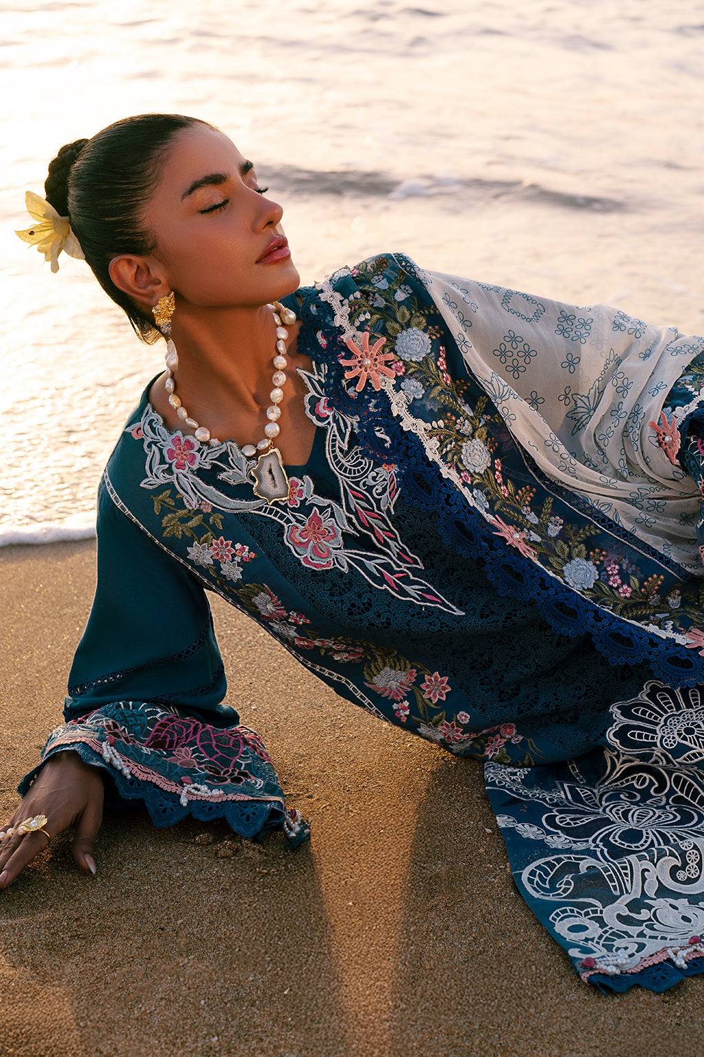 AJR Couture | Dastan Luxury Lawn 25 | Aura by Maria Faisal - Registered Vendor of : AJR Couture - type : Ladies Clothes - 100% original wedding dresses