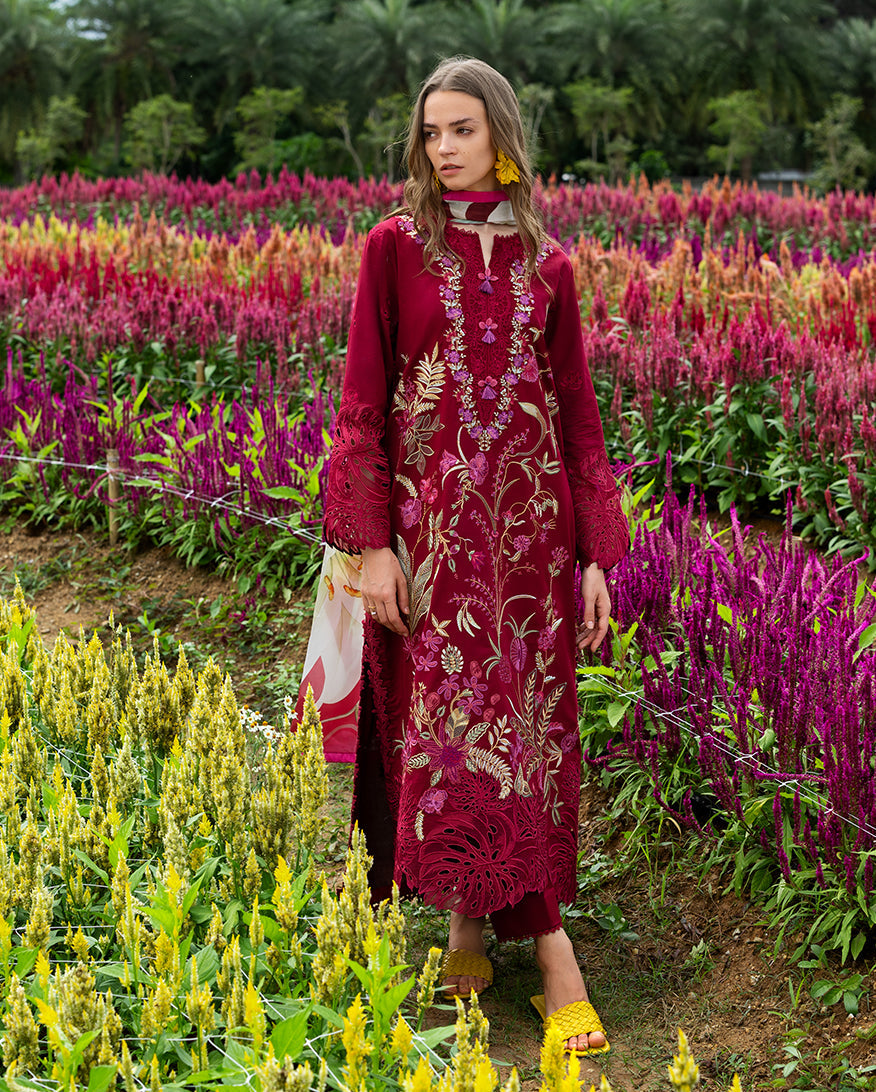 Mushq | Hemline the Secret Garden | Aurora Petals - Luxury Dress - available at Maria Faisal in UK and USA.