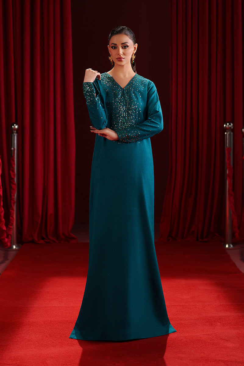 Fozia Khalid | Ombre Luxe | Aurora - Luxury Dress - available at Maria Faisal in UK and USA.