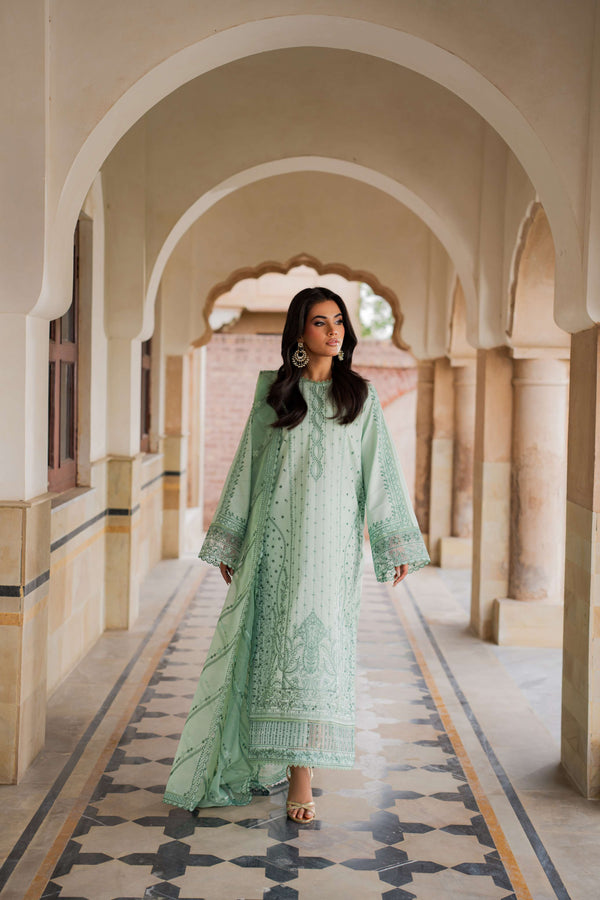 Azzal | Lawn 25 | LIME - Ladies Clothes - Maria Faisal