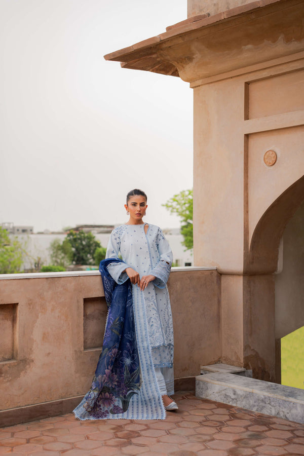 Azzal | Lawn 25 | SAPPHIRE - Ladies Clothes - Maria Faisal