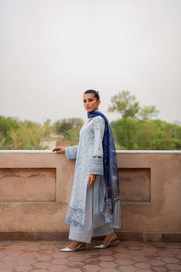 Azzal | Lawn 25 | SAPPHIRE - Ladies Clothes - Maria Faisal