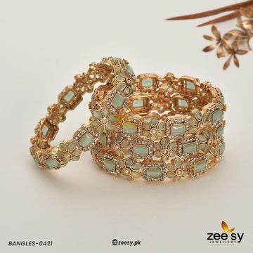 Bangles-0421 - Designer Dress with Intricate embroidery and embellishments. Shop elegent wedding dress at Maria Faisal.