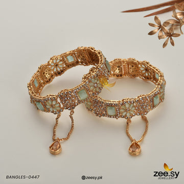 Bangles-0447 - Designer Dress with Intricate embroidery and embellishments. Shop elegent wedding dress at Maria Faisal.
