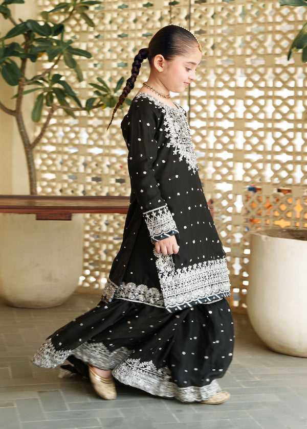 3 Piece Embroidered Chiffon Suit - Kids Clothing - available at Maria Faisal in UK and USA.