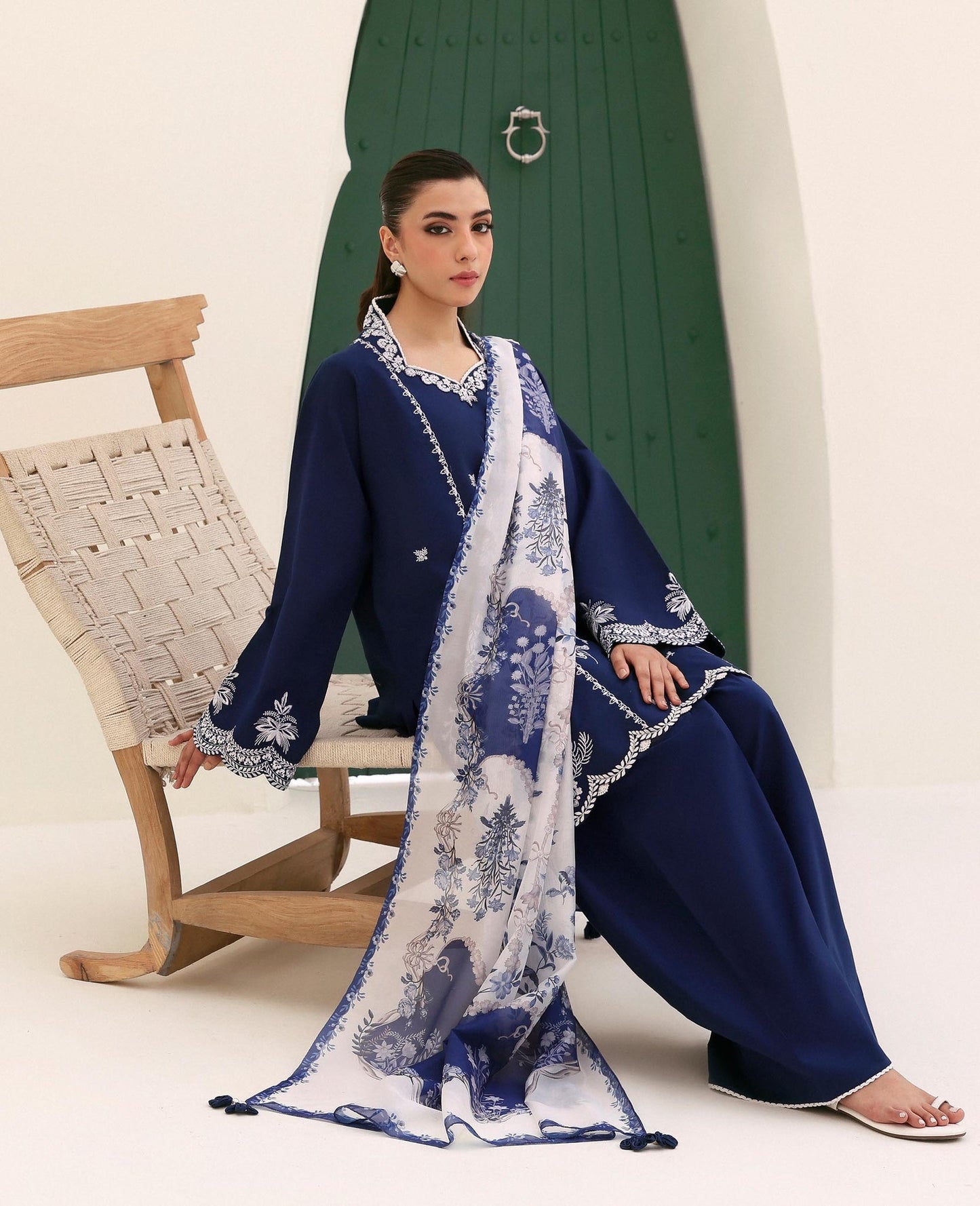 Republic Womenswear | Basics Pre Fall 25 | Dahlia - Formal Dress - available at Maria Faisal in UK and USA.