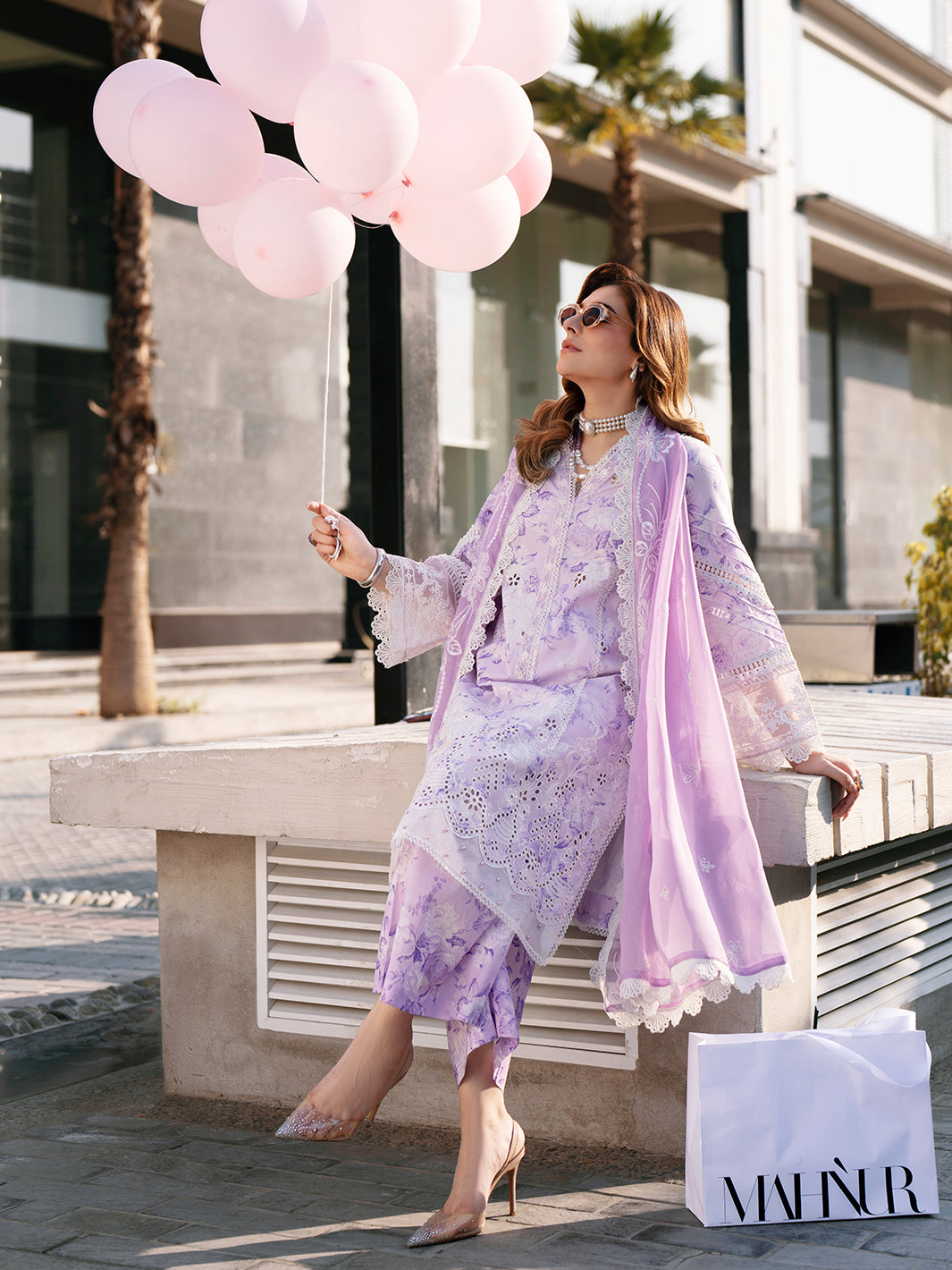 Mahnur | Broadway Luxury Lawn 26 | BW - 009 - Luxury Dress - available at Maria Faisal in UK and USA.