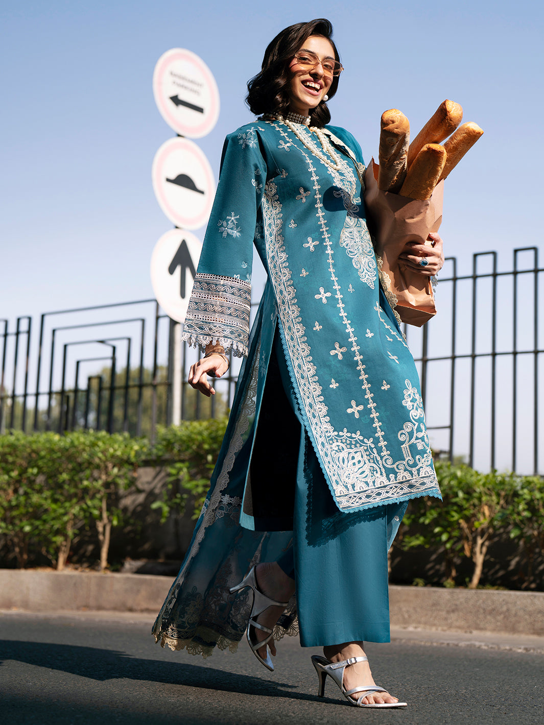 Mahnur | Broadway Luxury Lawn 26 | BW - 010 - Luxury Dress - available at Maria Faisal in UK and USA.