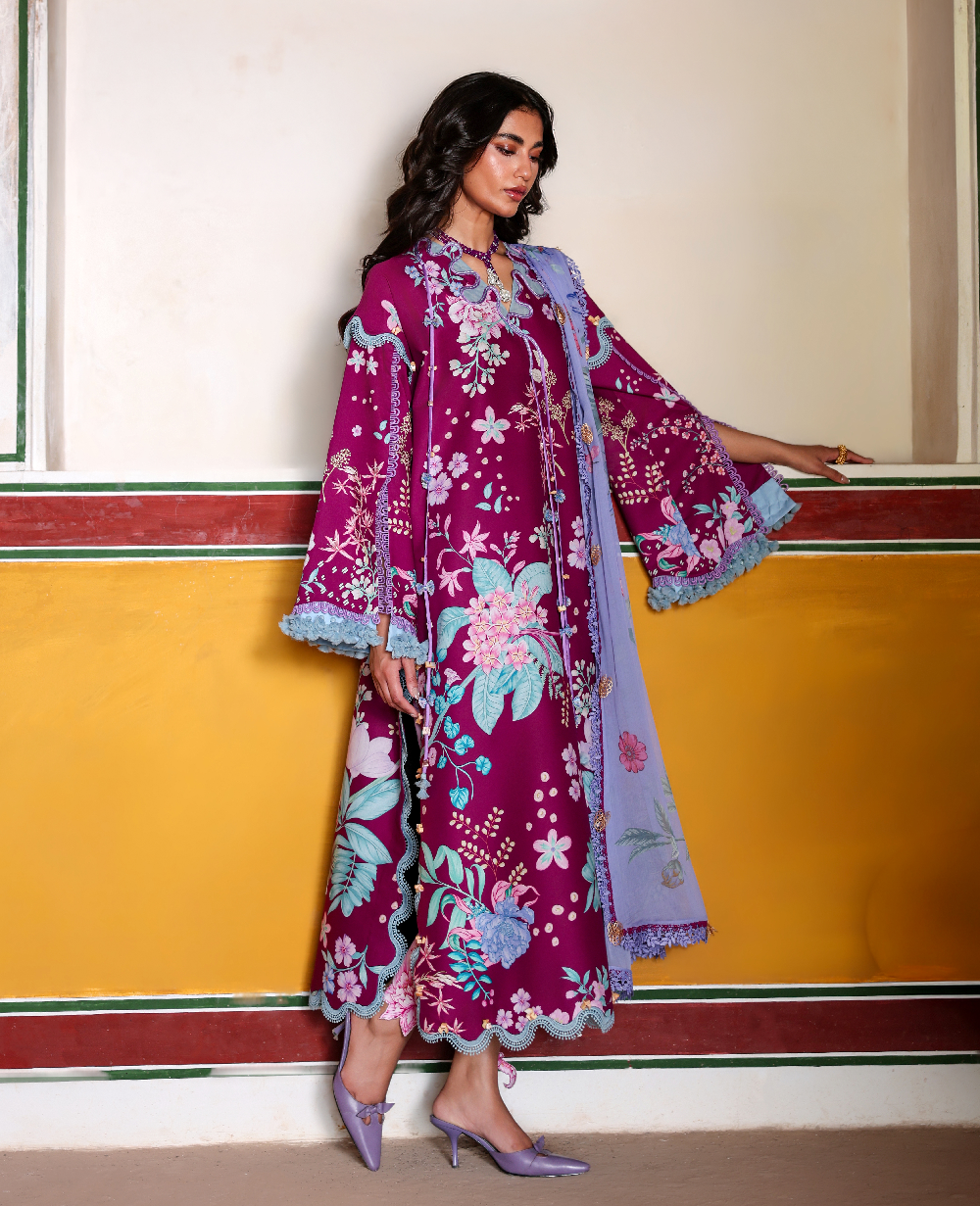 Republic Womenswear | Neoma Summer Prints 26 |Bahaar - Luxury Dress - available at Maria Faisal in UK and USA.