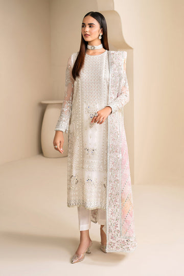 Baroque | Velvet Formals | CHIFFON UF-623 - Designer Dress with Intricate embroidery and embellishments. Shop elegent wedding dress at Maria Faisal.
