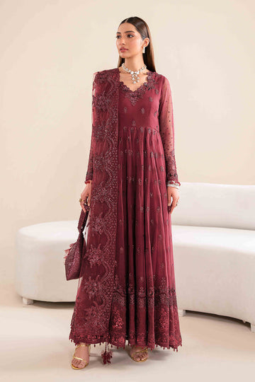 Baroque | Velvet Formals | CHIFFON UF-618 - Designer Dress with Intricate embroidery and embellishments. Shop elegent wedding dress at Maria Faisal.
