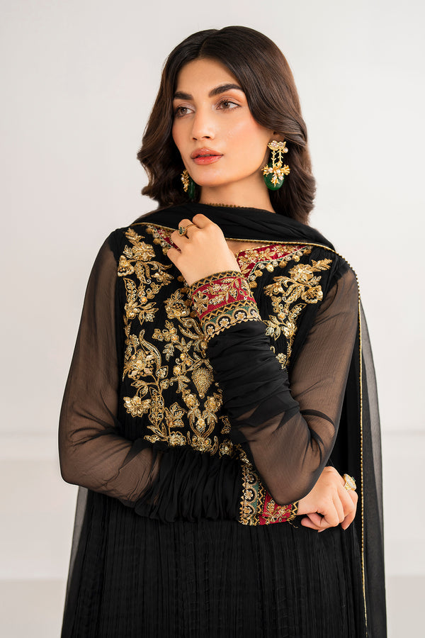 Baroque | Luxury Pret 24 | CRUSH CHIFFON PR-992 - Designer Dress with Intricate embroidery and embellishments. Shop elegent wedding dress at Maria Faisal.