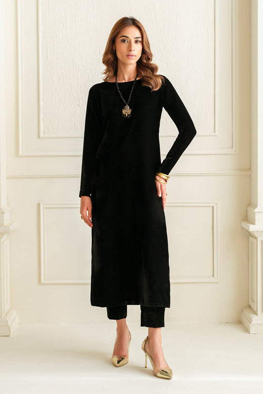 Baroque | Luxury Pret 24 | VELVET SUIT PR-1010 - Designer Dress with Intricate embroidery and embellishments. Shop elegent wedding dress at Maria Faisal.