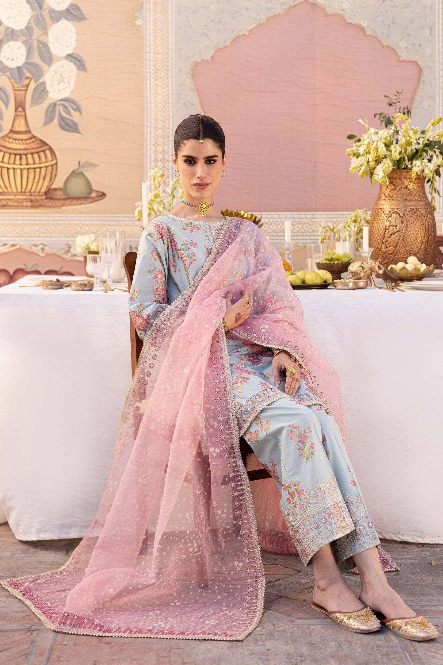 Batik | Chargbagh | Ocean Bloom by Maria Faisal - Registered Vendor of : Batik - type : Ladies Clothes - 100% original wedding dresses