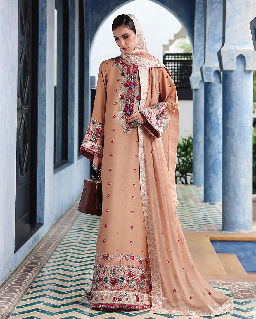 Mushq | Nuvera Rawsilk | Belladona Royale - Luxury Dress - available at Maria Faisal in UK and USA.